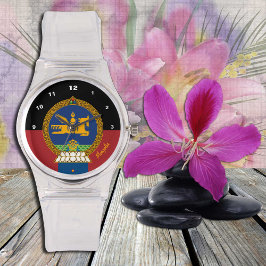 Relógio Mongólia Flag Watch, LD, Mongólia, moda/esportes