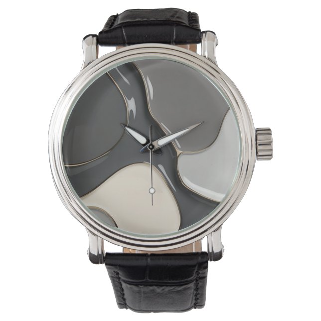 Relógio Monitor clássico no abstrato na moda gráfico (Frente)