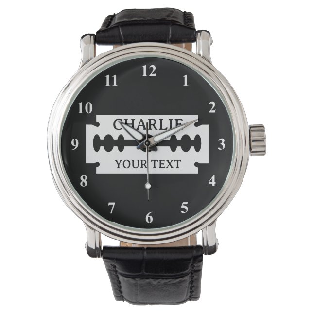 Relógio Monitor de barbeiro compre personalizado com logot (Frente)