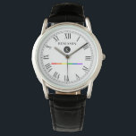 Relógio Monitor LGBT Gay de Monograma Personalizado Elegan<br><div class="desc">Um elegante monograma preto e branco,  com um relógio de stripe do arco-íris LGBT com um ponto para o nome do seu receptor de presente e monograma inicial de sobrenome. Um presente de excelente para qualquer pessoa que seja gay,  lésbica ou qualquer membro orgulhoso da comunidade LGBT.</div>