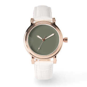 Relógio Monitoramento eWatch Dourado com Rosa Verde Moss P