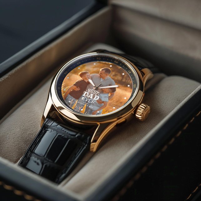 Relógio Monitoramento personalizado de fotos "Melhor Pai N (Inspiration mockup (not actual product))