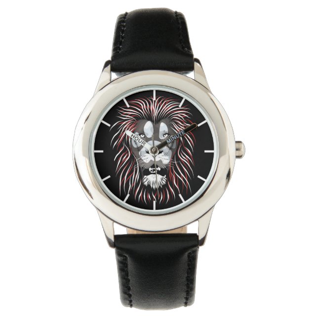 Relógio Monitoramento Tribal Lion Face (Frente)