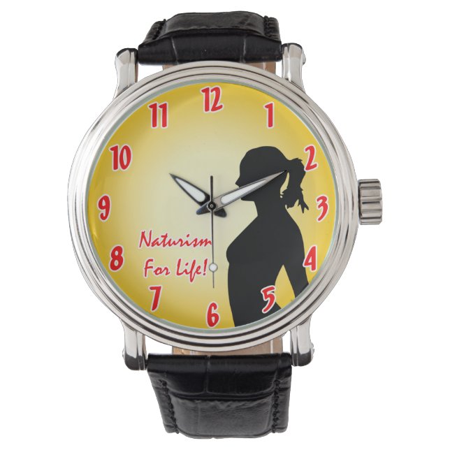 Relógio Monitorização Naturista/Nudista (Frente)