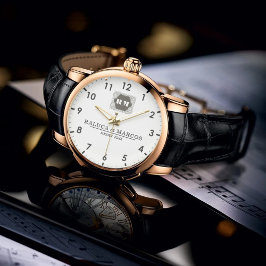 Relógio Monogram Custom Couple Names – Elegant gift