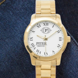 Relógio Monogram Personalized Name Initial simple