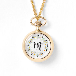 Relógio Monograma Daisy Necklace Watch