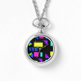 RELÓGIO MONOGRAMA DE COR DE MOSFERA 80S TRENDY RETRO