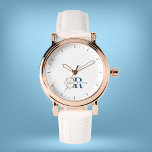 Relógio Monograma Dourado Azul Moderno Simples<br><div class="desc">Simples Monograma Azul Moderno e Dourado projetado sobre fazer branco de fundo ele se destaca maravilhosamente. Facilmente personalizado como presente ou para uso pessoal.</div>