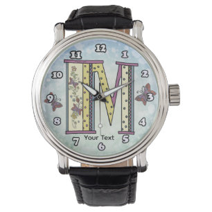 Relógio Monograma Floral M