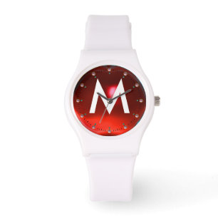 RELÓGIO MONOGRAMA GEMSTONE VERMELHO IMPRESSO