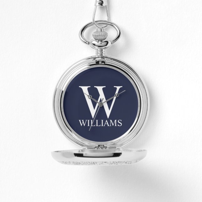 Relógio Monograma Personalizado Clássico e Nome (Frente)