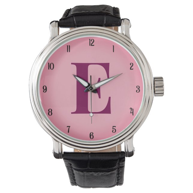 Relógio Monograma Personalizado Inicial (Frente)