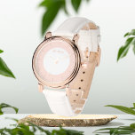 Relógio Monograma rosa poeirento personalizado eWatch<br><div class="desc">Presente para ela,  relógio de pulso rosa empoeirado</div>