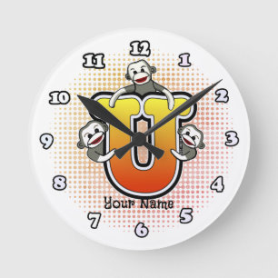 Relógio Monograma U Sock Monkey