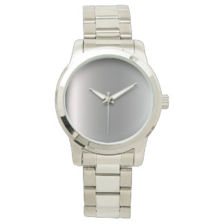 Relógio Monograma Unisex Supersize Bracelet prateada
