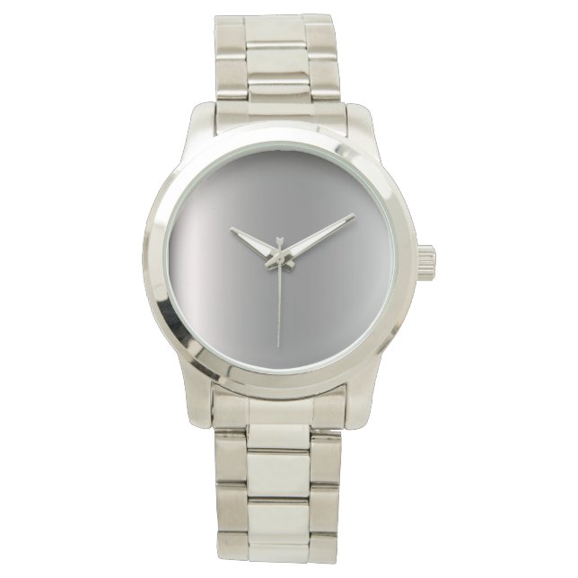 Relógio Monograma Unisex Supersize Bracelet prateada (Frente)