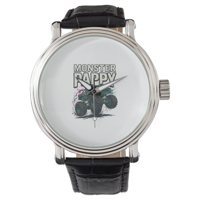 Relógio Monstro Pappy Caminhão Monstro Design Vetorial Vin (Frente)