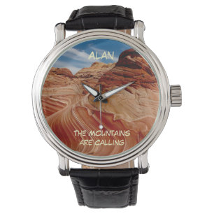 Relógio Montanhas estão chamando Hiker Wrist Watch