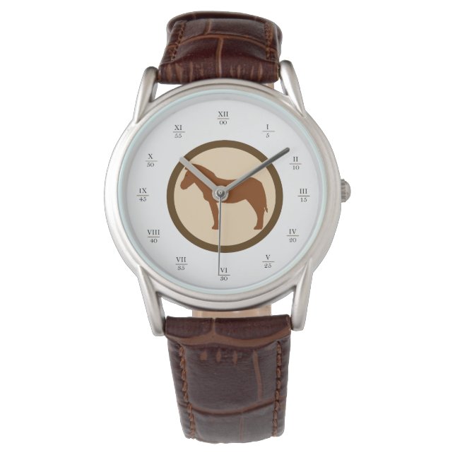 Relógio Montre classique GEEKLEY marron & beige (Frente)