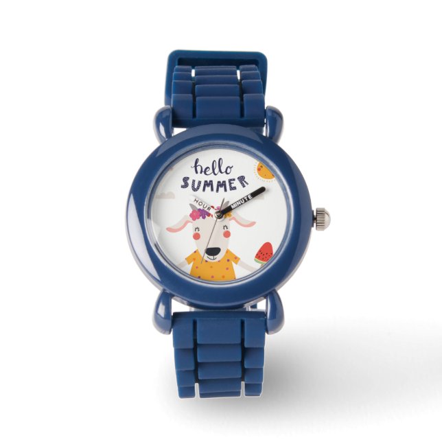 Relógio Montre Enfant Hello Summer Lunette Chiffres  Noirs (Frente)