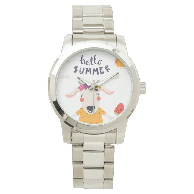 Relógio Montre Hello summer - gros bracelet argent (Frente)