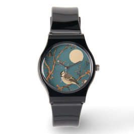 Relógio Montre Moonlit Bird on Blossom Branch
