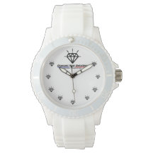 Montre Silicone Diamant Noir Detailing