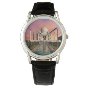 Relógio Monumentos Visão Colorida do Taj Mahal