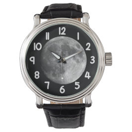 Relógio Moon Wrist Watch – Black Night Sky Space Timepiece