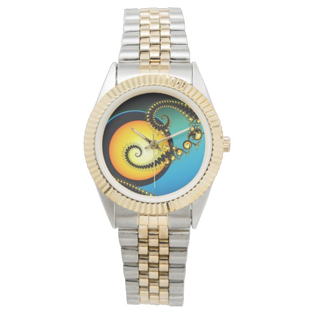 Relógio "Moonlight Fractal Art design (Frente)