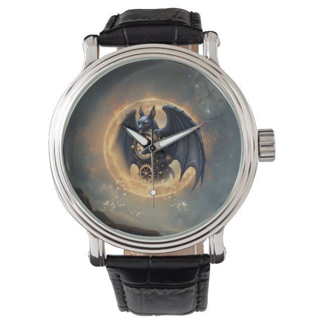 Relógio Moonlit Timekeeper – Steampunk Bat  (Frente)