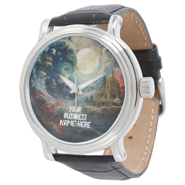 Relógio Moonscape Yin Yang Arts Martial Wrist Watch (Angular)