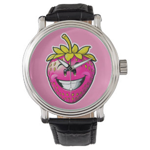 Relógio Morango Rosa