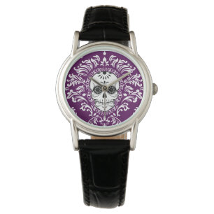 Relógio Morto Damask - Chic Sugar Skull Wrist Watch