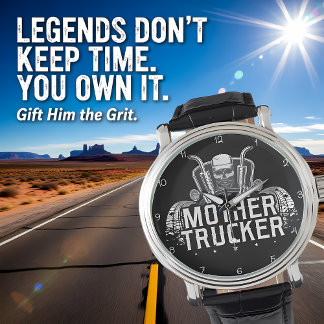 Relógio Mother Trucker: Bold Skull Design