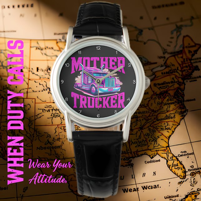 Relógio Mother Trucker: Purple Pink Attitude (Criador carregado)