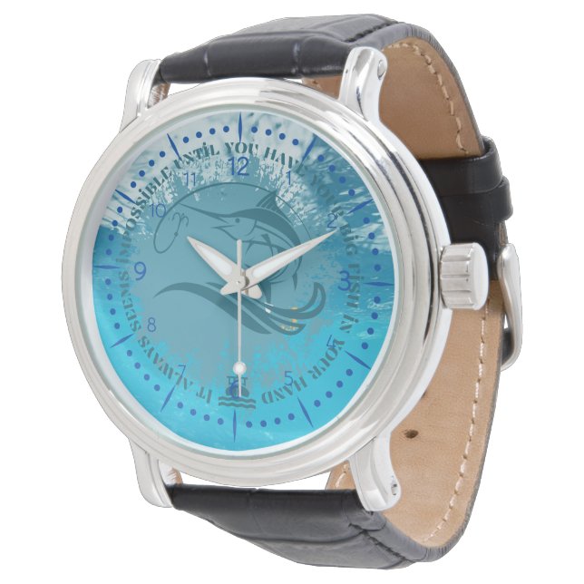 Relógio Motivação da pesca| Peixe-espadim | Parece sempre (Angular)