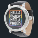 Relógio Muito Negro Muito Orgulhoso Orgulho Gay Afro-Ameri<br><div class="desc">Muito Negro Muito Orgulhoso Orgulho Gay Lésbico Afro-Americano</div>