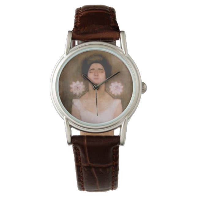 Relógio Mulher do Passionflower (por Piet Mondrian) (Frente)