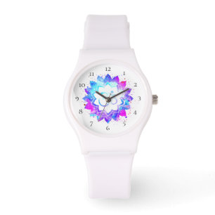 Relógio *~** Mulher: Flor de Om Lótus Mandala Nova Idade