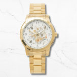 Relógio Mulher Na moda Chic Floral de Flor de Flor Moderna<br><div class="desc">Modern Wildflower Floral Bee Na moda Chic Womans Watches apresenta uma moderna tendência floral de flor silvestre de cor amarela com espécimes do gênero Bombus spp. Criado pelo Evco Studio www.zazzle.com/store/evcostudio</div>