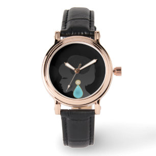 Relógio Mulher Negra Silhouette Dark Glamor