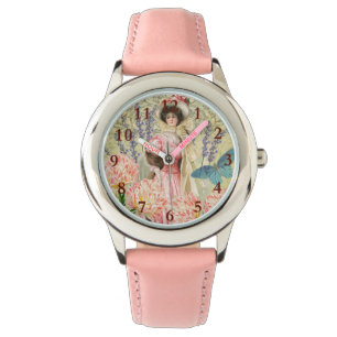 Relógio Mulher Vitoriana Floral Rosa Regência