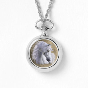 Relógio Mulheres de aço inoxidável do cavalo árabe, est