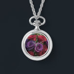 Relógio Multicolored Rose's Watch  Necklace<br><div class="desc">A ladies multicolored roses watch necklace</div>