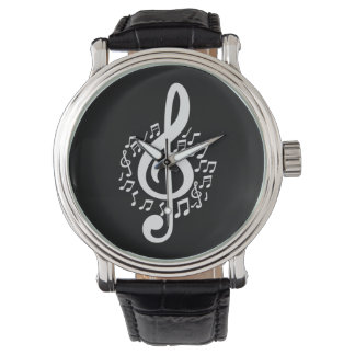 Relógio Music Treble Clef Watch Musicial Gift