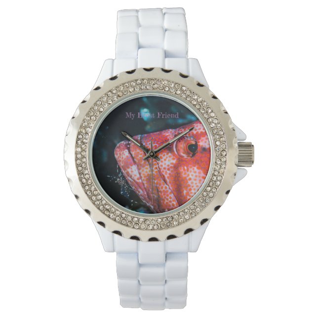 Relógio My Brest Friend, pretty fish and little shrimp (Frente)