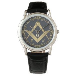 Relógio Na moda Dourado Border Masonic eWatch