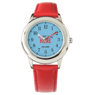 RELÓGIO NA MODA MODERNO PERSONALIZADO CÉU VERMELHO AZUL MA
